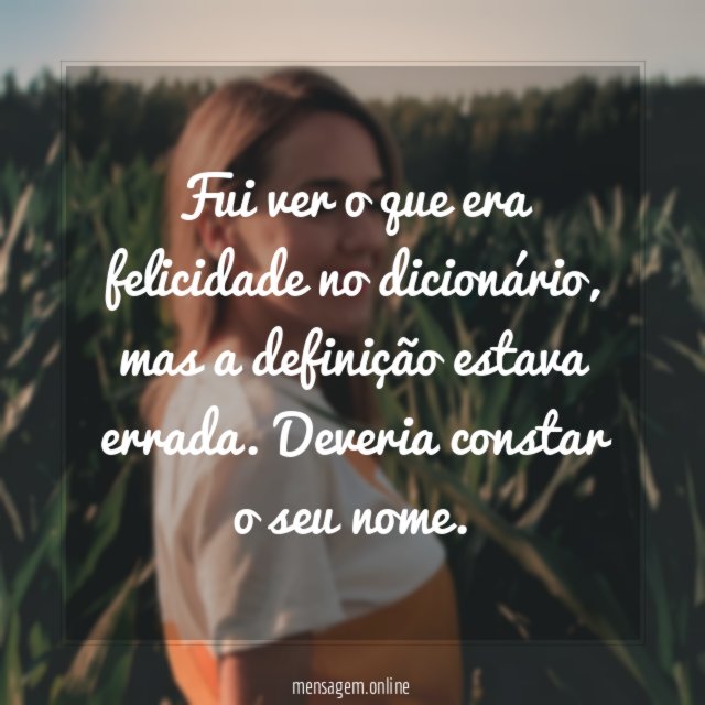 Fui ver o que era felicidade no dicionário