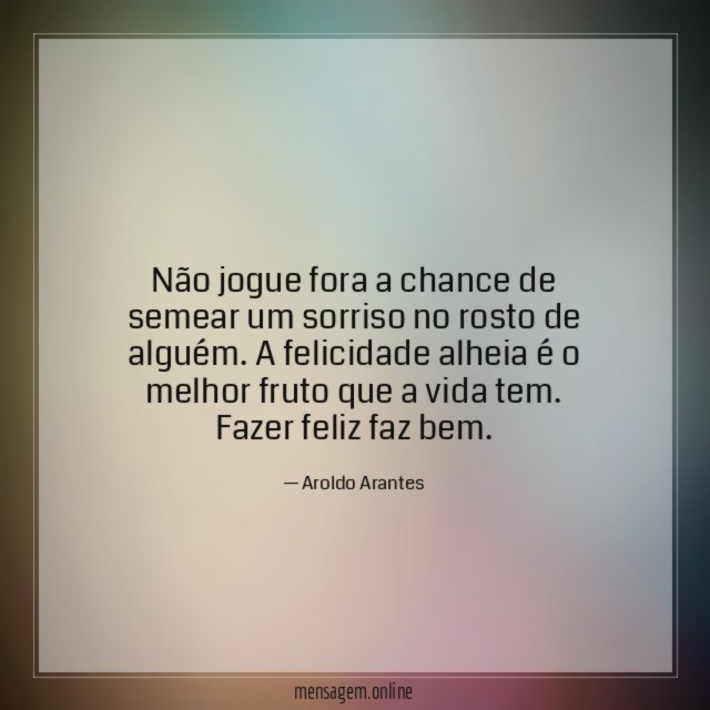 Não jogue fora a chance de semear um