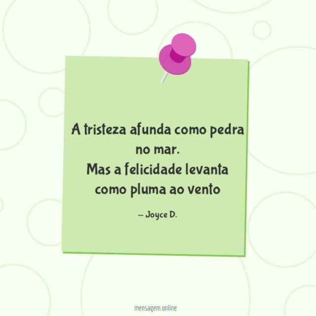 A tristeza afunda como pedra no mar