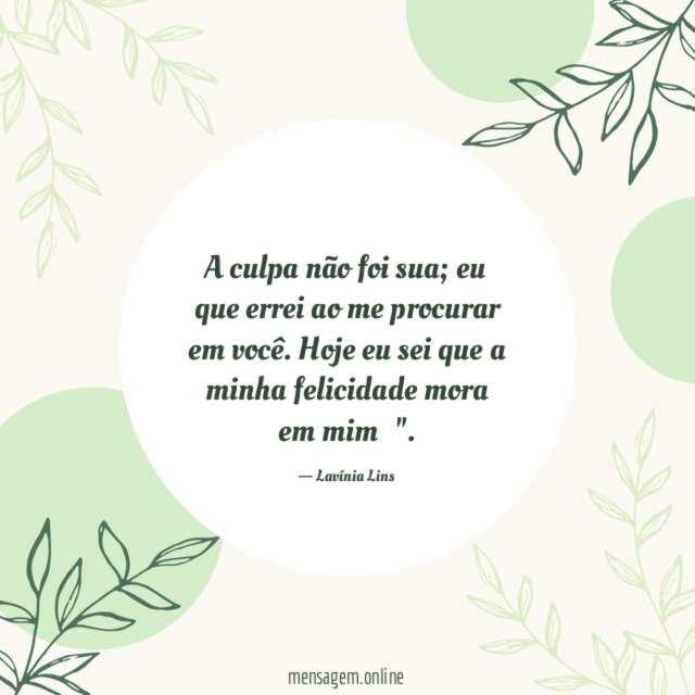 A culpa não foi sua