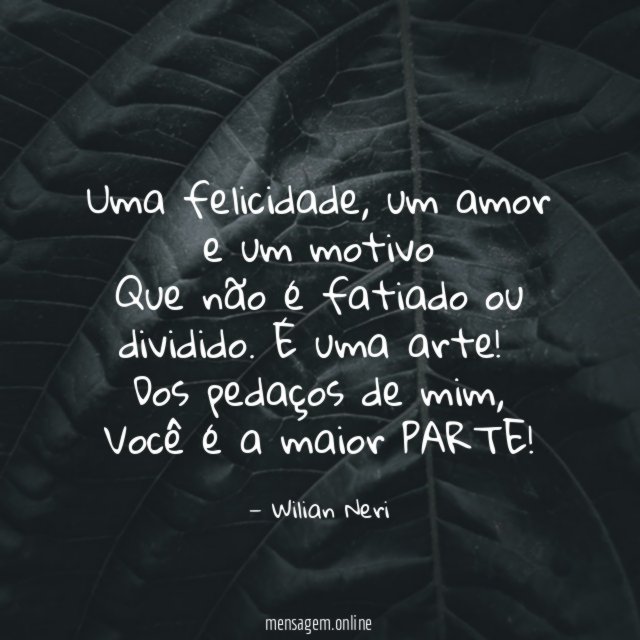 Uma felicidade