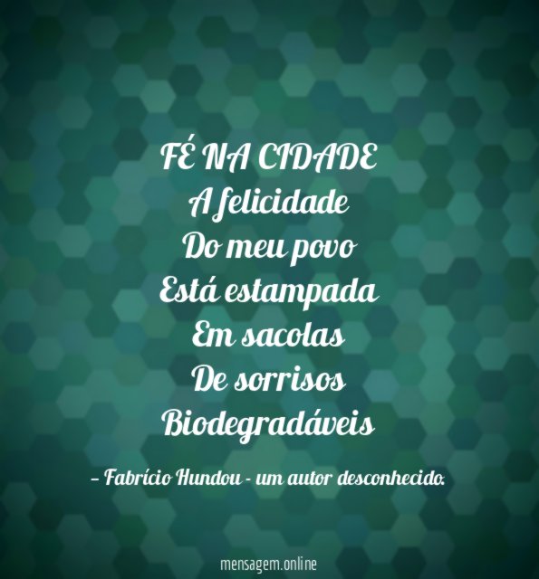 FÉ NA CIDADE