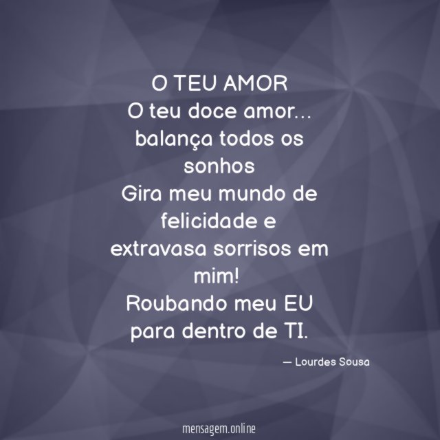 O TEU AMOR