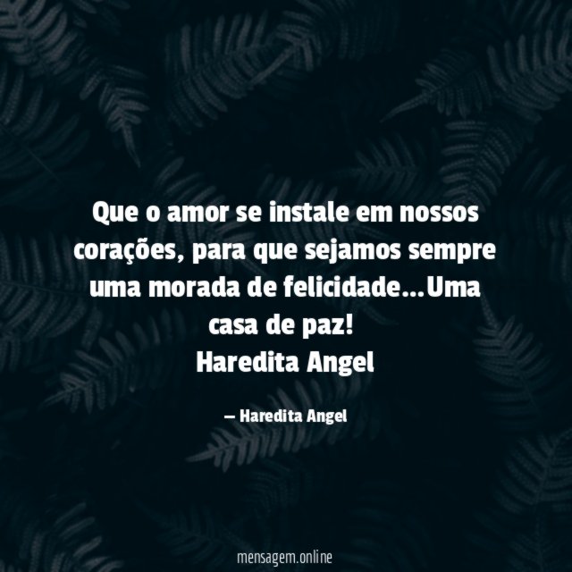 Que o amor se instale em nossos corações