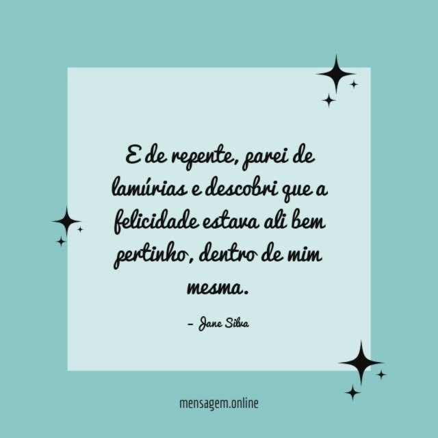 E de repente