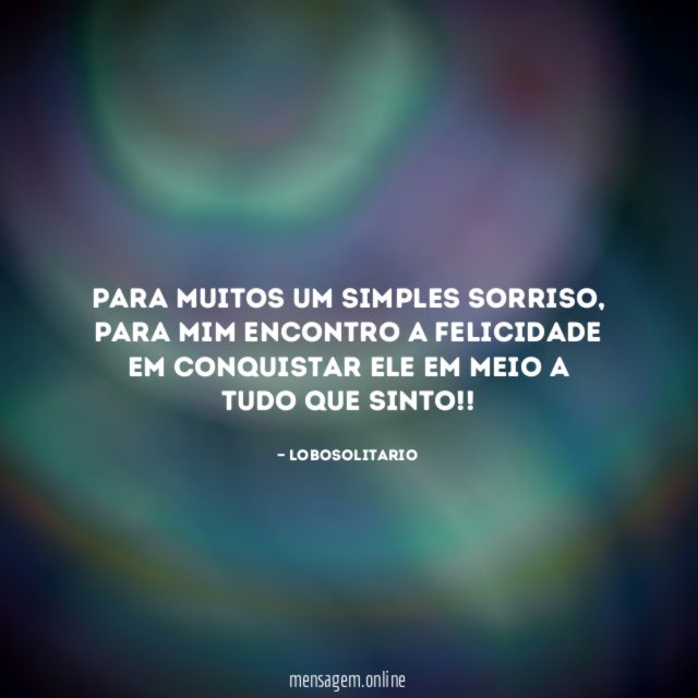 para muitos um simples sorriso
