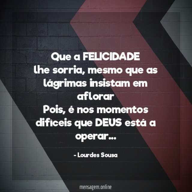Que a FELICIDADE lhe sorria