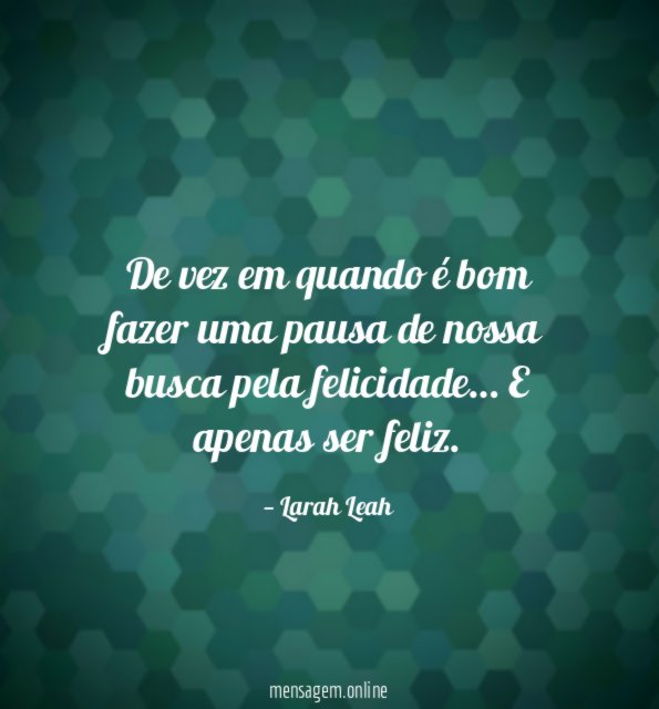 De vez em quando é bom fazer uma