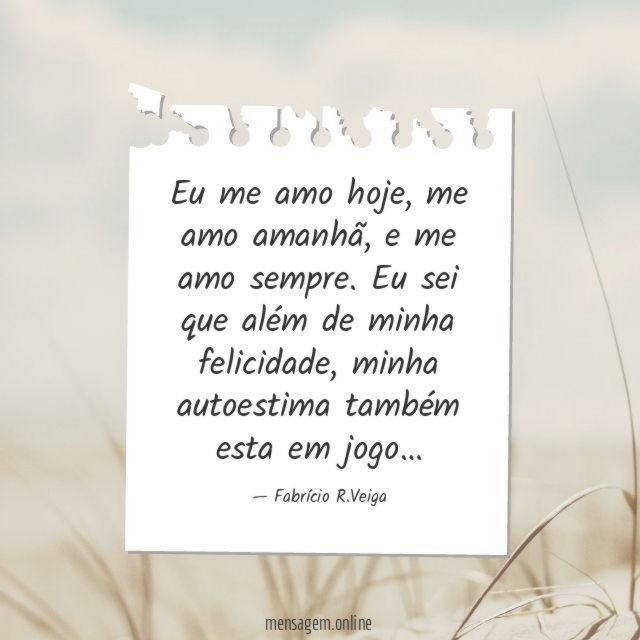 Eu me amo hoje