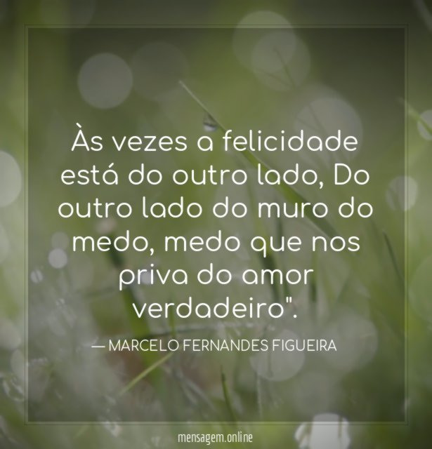 Às vezes a felicidade está do outro lado