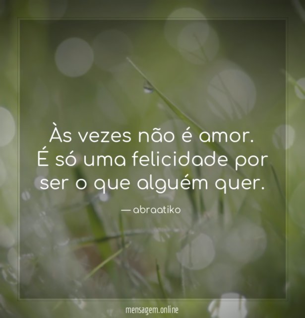 Às vezes não é amor