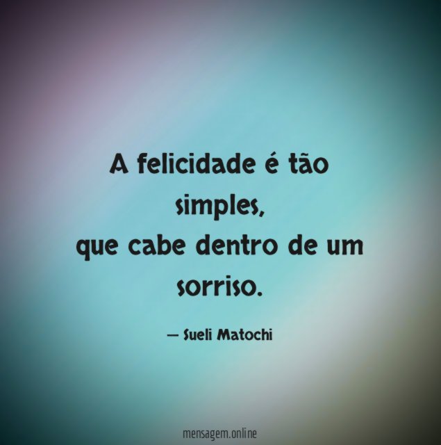 A felicidade é tão simples