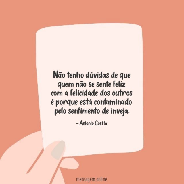 Não tenho dúvidas de que quem não se sente