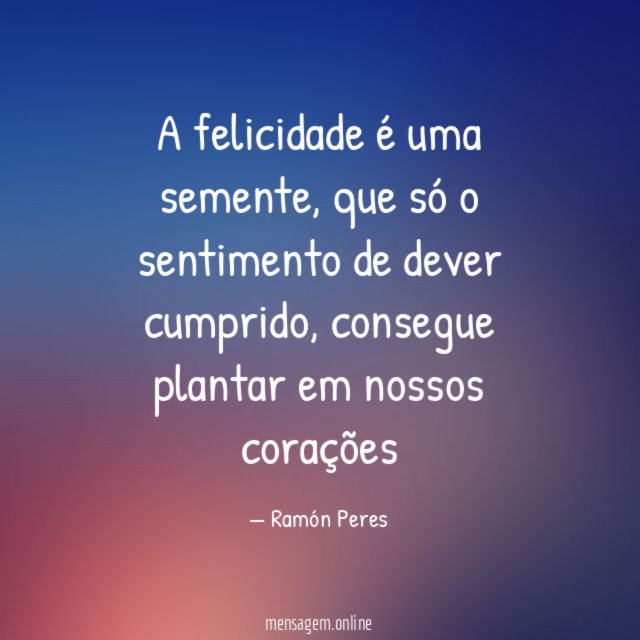 A felicidade é uma semente