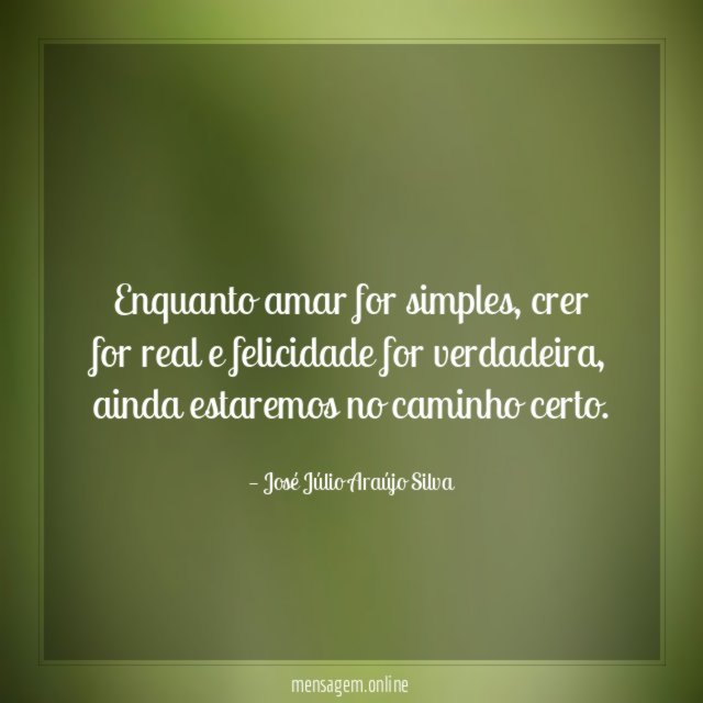 Enquanto amar for simples