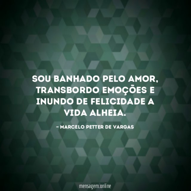 SOU BANHADO PELO AMOR