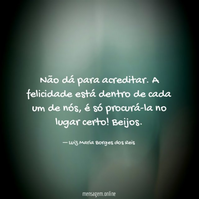 Não dá para acreditar