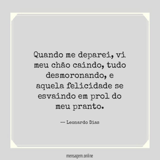 Quando me deparei