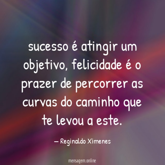 sucesso é atingir um objetivo
