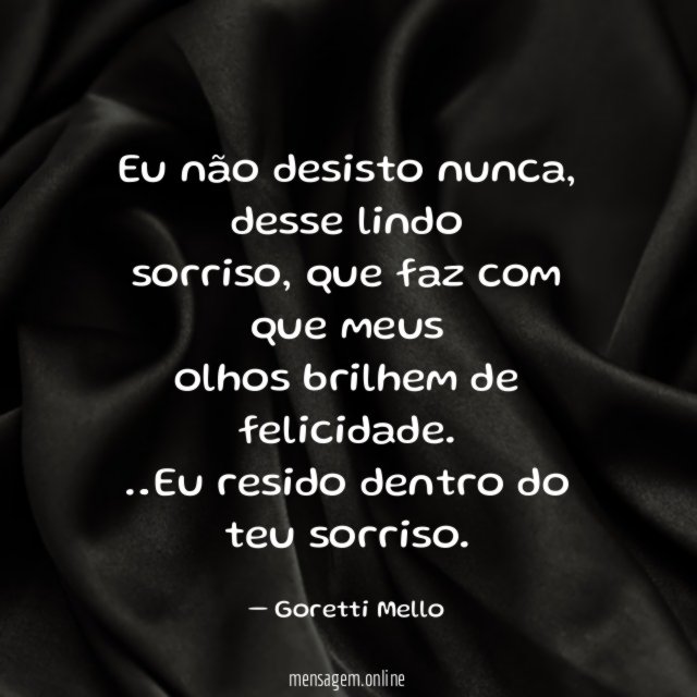 Eu não desisto nunca