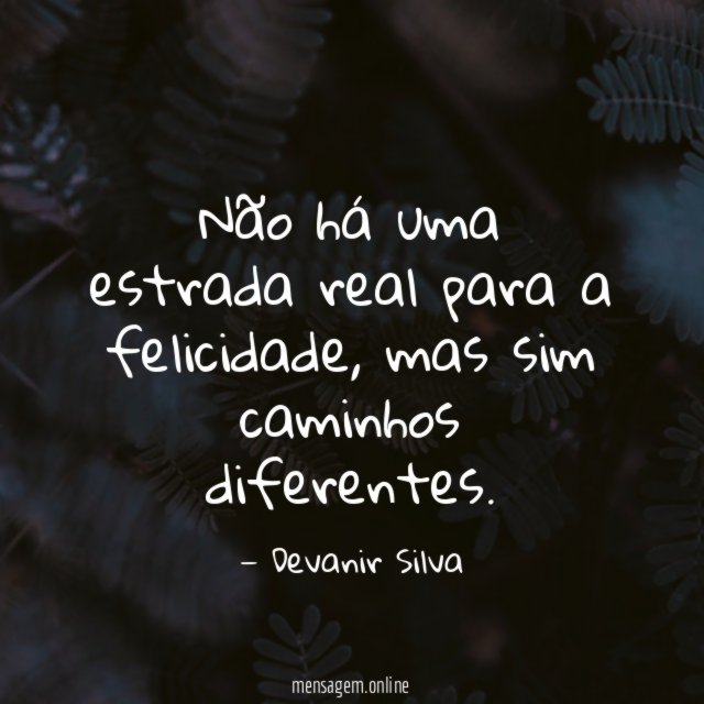 Não há uma estrada real para a felicidade