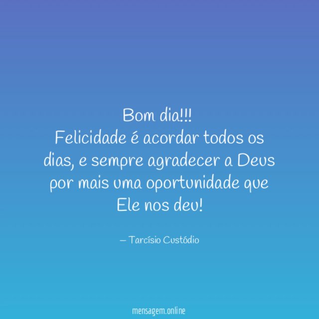 Bom dia