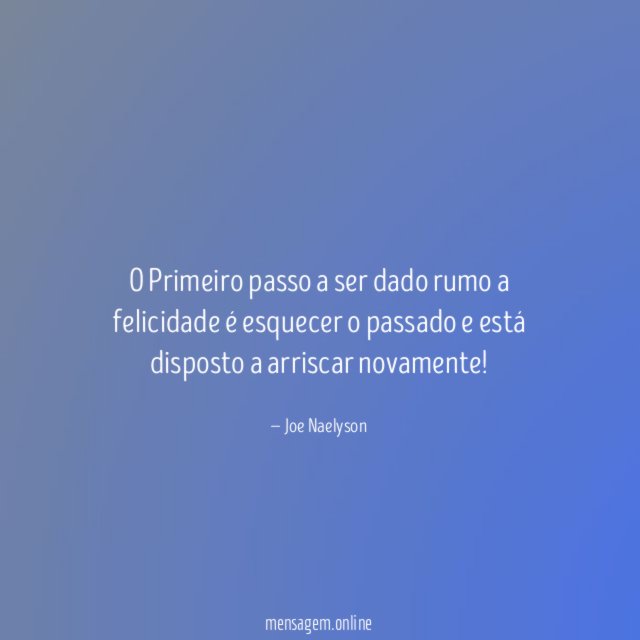 O Primeiro passo a ser dado rumo a