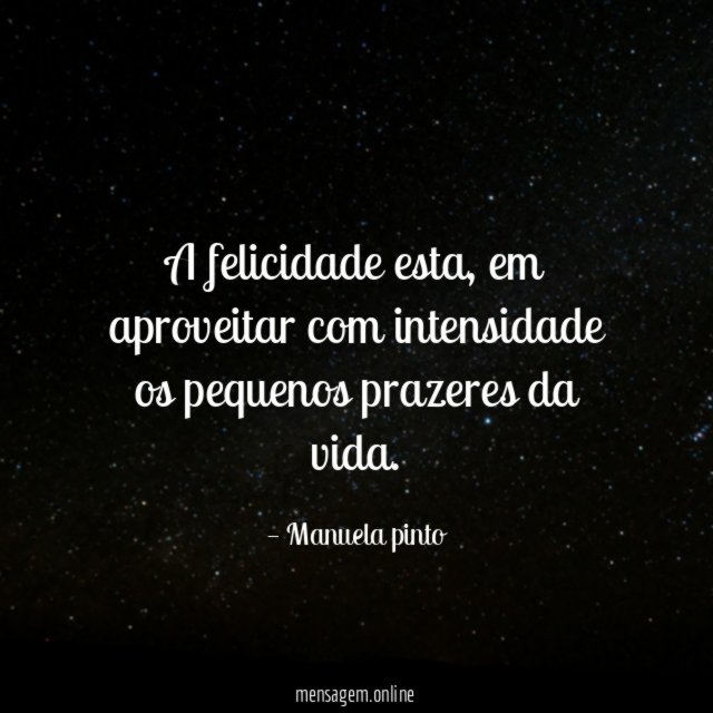 A felicidade esta
