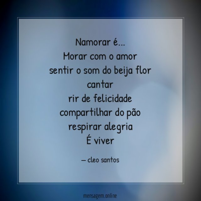Namorar é