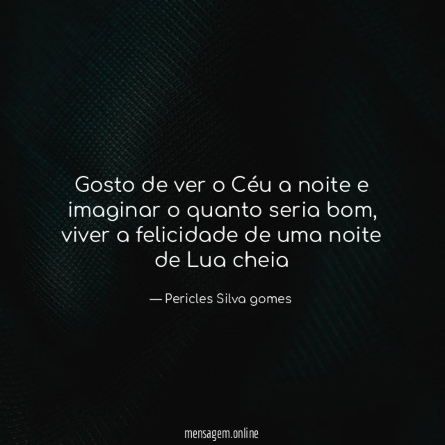 Gosto de ver o Céu a noite