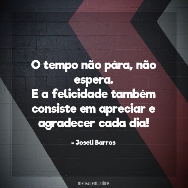O tempo não pára