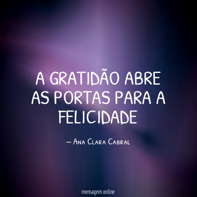 A gratidão abre as portas para a felicidade