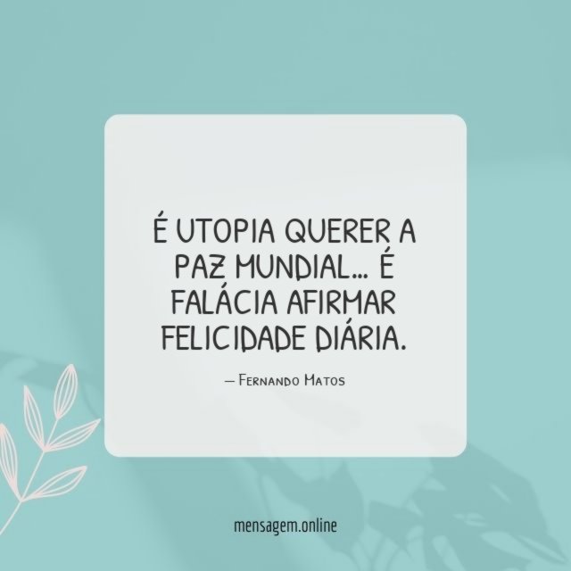 É Utopia querer a Paz Mundial