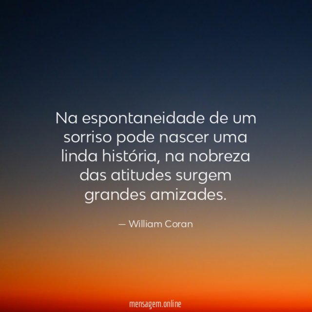 Na espontaneidade de um sorriso pode nascer uma linda história