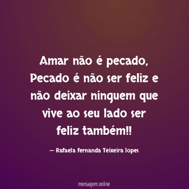 Amar não é pecado