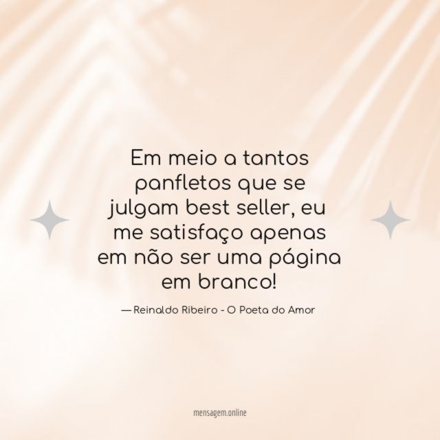 Em meio a tantos panfletos que se julgam best seller