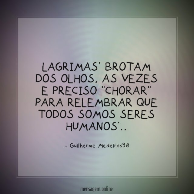 Lagrimas' brotam dos olhos