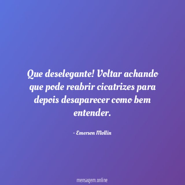 Que deselegante
