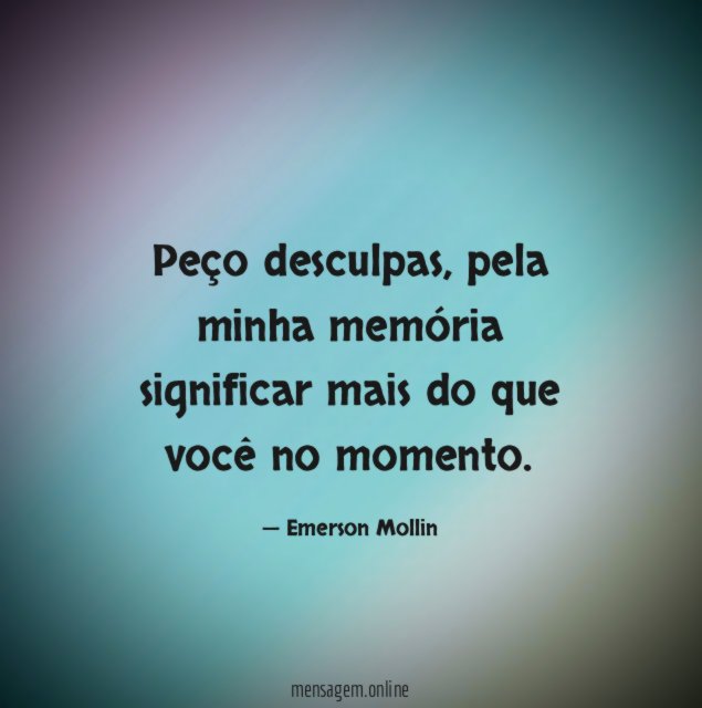 Peço desculpas