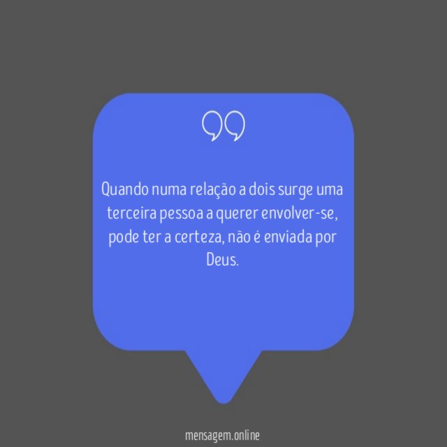 Quando numa relação a dois surge uma terceira