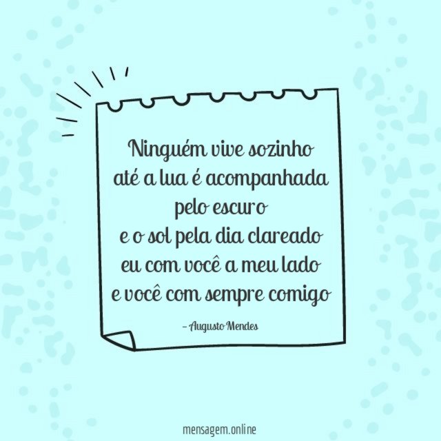 Ninguém vive sozinho até a lua é acompanhada pelo