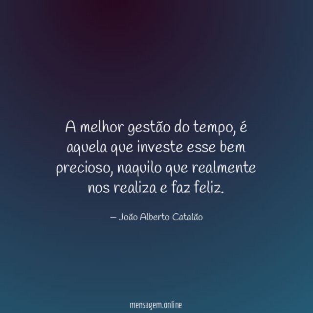 A melhor gestão do tempo