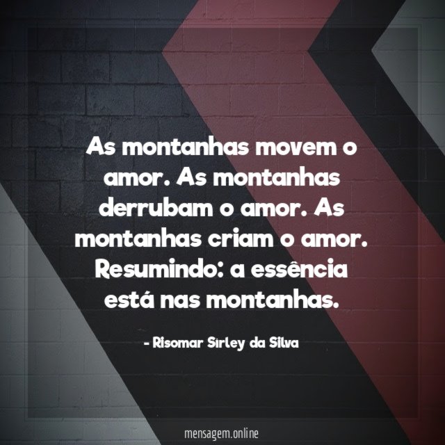 As montanhas movem o amor
