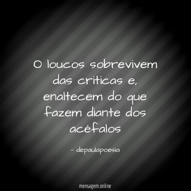 O loucos sobrevivem das criticas