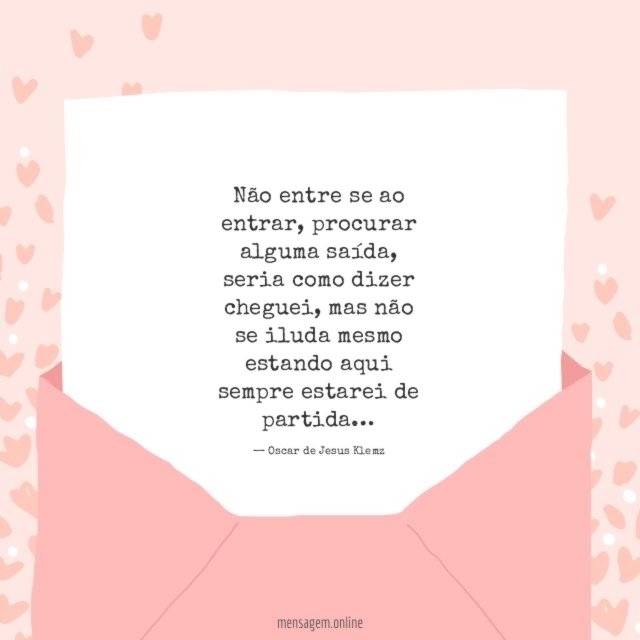 Não entre se ao entrar