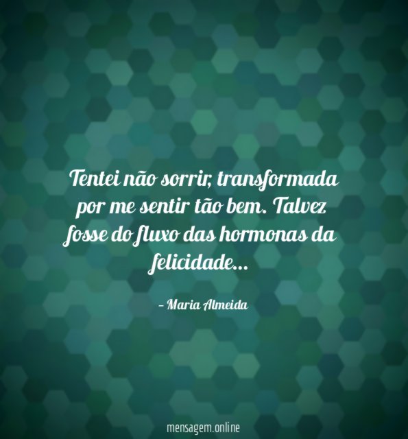 Tentei não sorrir
