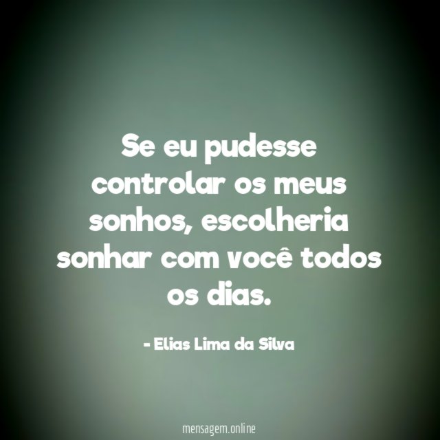 Se eu pudesse controlar os meus sonhos