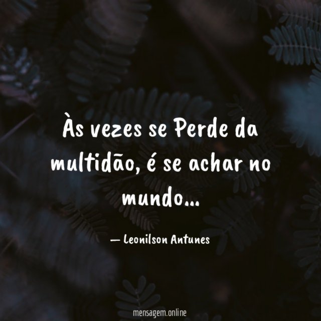 Às vezes se Perde da multidão