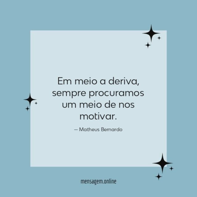 Em meio a deriva
