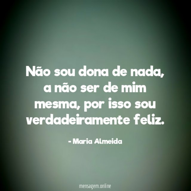 Não sou dona de nada